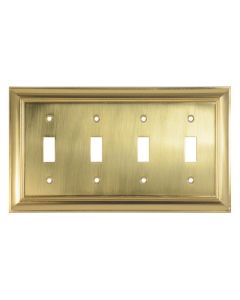 CKP Brand #31200 Impressions Collection Quad Toggle Wall Plate, Amber Gold